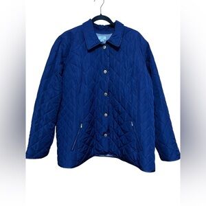 Crown & Ivy Blue Quilted Barn Jacket Plus Sized 3X Woman’s Coat.